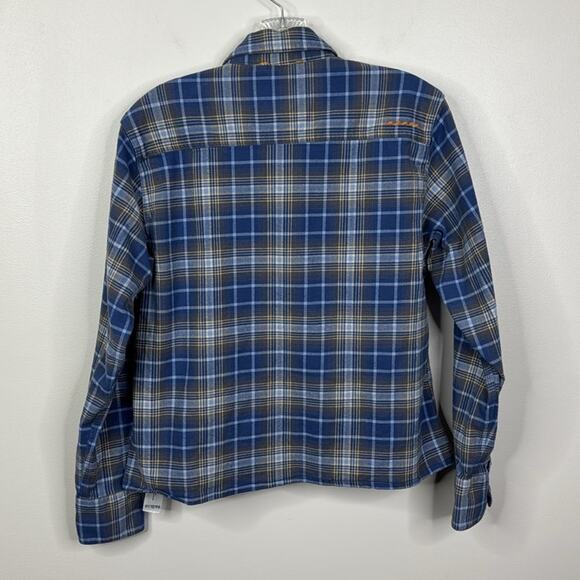 Ariat Rebar Women's Blue White Plaid Button Down Work Shirt Size Medium M - Picture 7 of 8